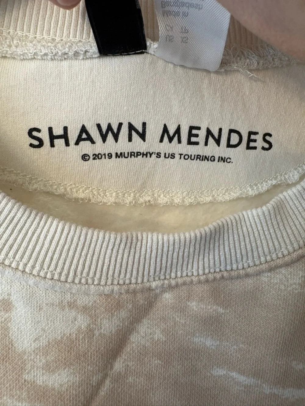 H&M Beige & Creme Shawn Mendes Tie-Dye Sweatshirt Oversized Size Extra Small - Picture 10 of 15